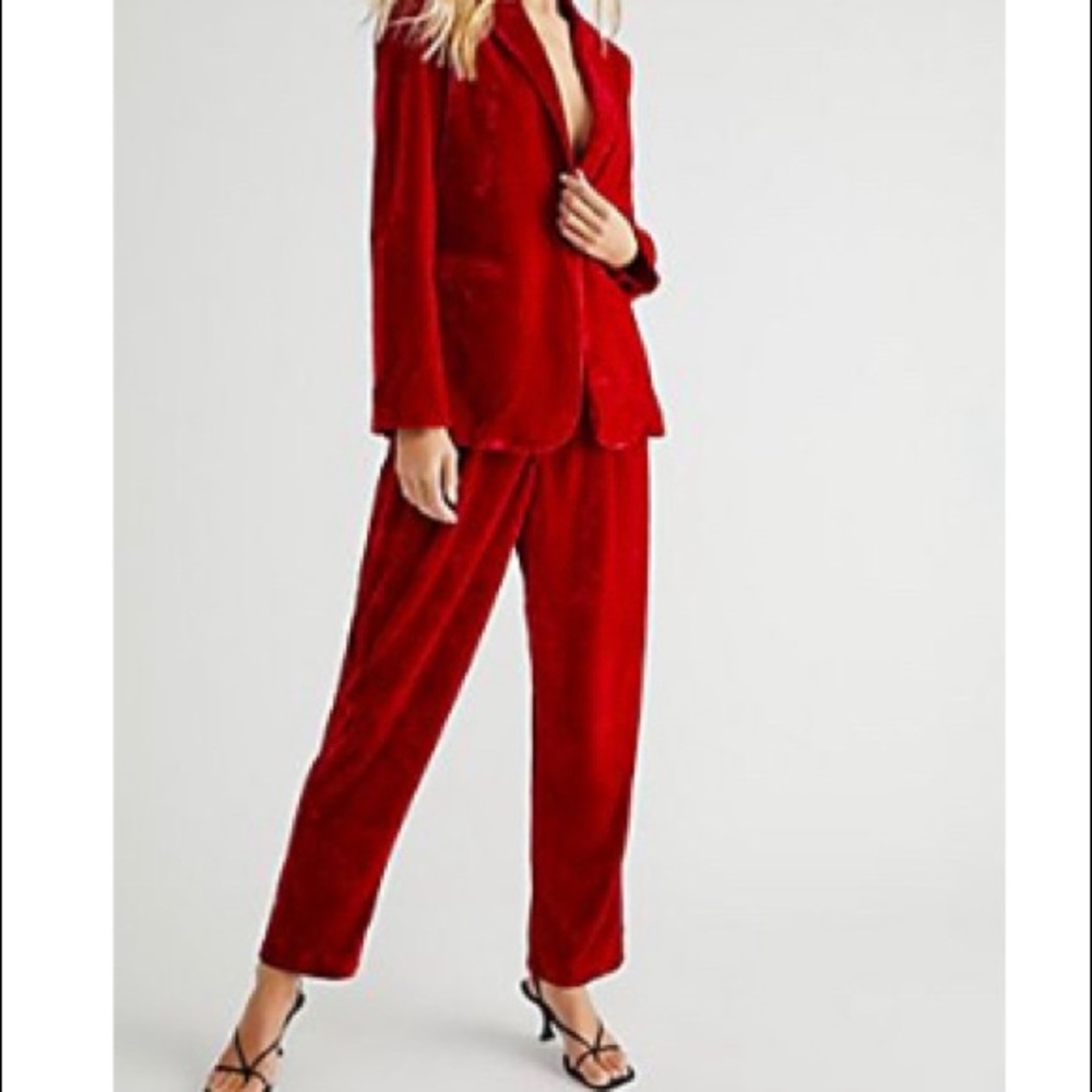 Red velvet suit
